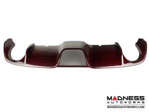FIAT 500 Rear Diffuser - Carbon Fiber - Dual Exit - Red Candy